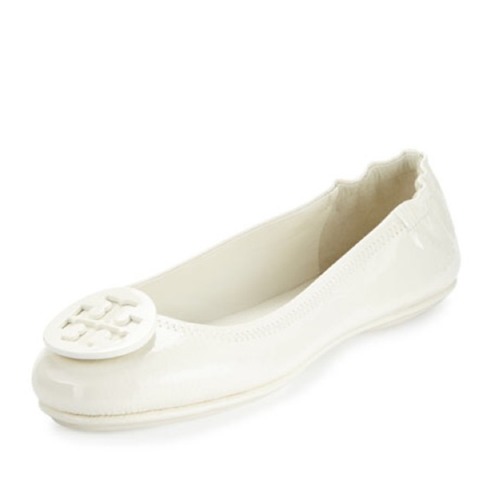 Tory Burch White Minnie Flat